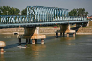 Novi Sad, temporary road and railway bridge