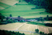 The Ulm-Tuttlingen railway line’s bridge between Mühlheim and Fridingen