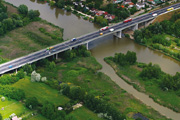 The bridge of highway M0 on the Soroksár Danube-arm