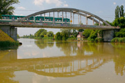 Dunaharaszti, city-rail bridge on the Ráckeve Danube-arm
