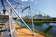Bicycle bridge on the power plant, northern part